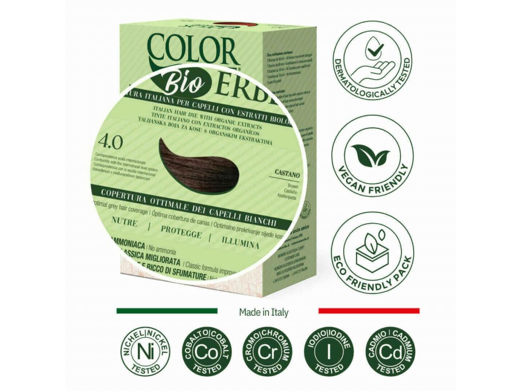 COLOR ERBE BIO BARVA NA VLASY HNĚDÁ 4.0 (NAHRAZUJE BARVU CLASSICO NO.03)