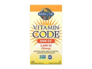 Vitamín D3 - RAW Vitamin Code - 2000IU - 120 kapslí